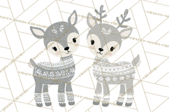 Scandinavian Christmas Clipart PNG, Nordic Pattern Christmas Product Image 5