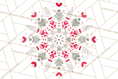 Scandinavian Christmas Clipart PNG, Nordic Pattern Christmas Product Image 3