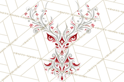 Scandinavian Christmas Clipart PNG, Nordic Pattern Christmas Product Image 3