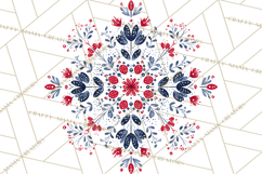 Scandinavian Christmas Clipart PNG, Nordic Pattern Christmas Product Image 5