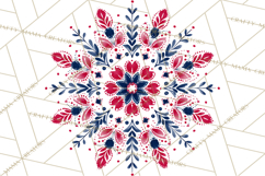 Scandinavian Christmas Clipart PNG, Nordic Pattern Christmas Product Image 3