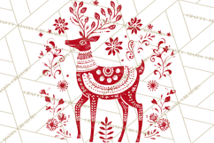 Scandinavian Christmas Clipart PNG, Nordic Pattern Christmas Product Image 2