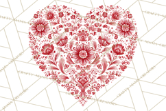 Scandinavian Christmas Clipart PNG, Nordic Pattern Christmas Product Image 3
