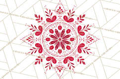 Scandinavian Christmas Clipart PNG, Nordic Pattern Christmas Product Image 5