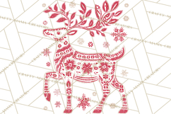 Scandinavian Christmas Clipart PNG, Nordic Pattern Christmas Product Image 5