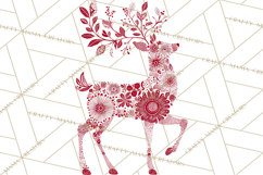 Scandinavian Christmas Clipart PNG, Nordic Pattern Christmas Product Image 3