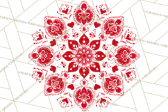 Scandinavian Christmas Clipart PNG, Nordic Pattern Christmas Product Image 4