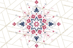Scandinavian Christmas Clipart PNG, Nordic Pattern Christmas Product Image 5