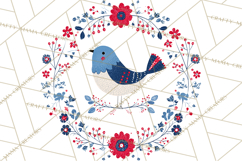 Scandinavian Christmas Clipart PNG, Nordic Pattern Christmas Product Image 2