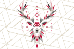 Scandinavian Christmas Clipart PNG, Nordic Pattern Christmas Product Image 3