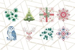Scandinavian Christmas Clipart PNG, Nordic Pattern Christmas Product Image 6