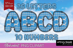 Knitted Christmas Doodle Alphabet Clipart - Nordic Xmas PNG Product Image 1
