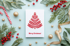 Red and Gold Watercolor Christmas Collection - Folk Art Product Image 13