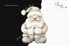 Watercolor Nordic Santa Clause | Beige Christmas PNG Product Image 2