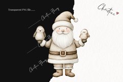 Watercolor Nordic Santa Clause | Beige Christmas PNG Product Image 2