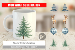 Nordic Winter Christmas Mug Wrap Product Image 1