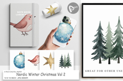 Nordic Winter Christmas Digital Paper Product Image 1