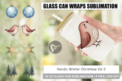 Nordic Winter Christmas Glass Can Product Image 1