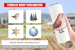 Nordic Winter Christmas Tumbler Product Image 1