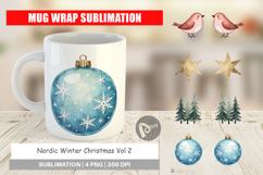 Nordic Winter Christmas Mug Wrap Product Image 1