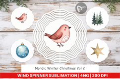 Nordic Winter Christmas Wind Spinner Product Image 1