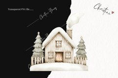 Nordic Winter Cottage | Beige Christmas PNG Product Image 2