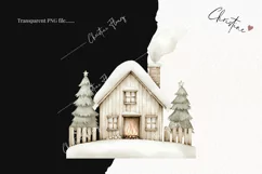 Nordic Winter Cottage | Beige Christmas PNG Product Image 2