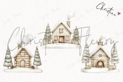 Nordic Winter Cottage | Beige Christmas PNG Product Image 3