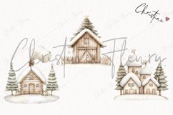Nordic Winter Cottage | Beige Christmas PNG Product Image 3