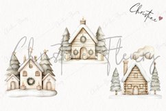Nordic Winter Cottage | Beige Christmas PNG Product Image 3