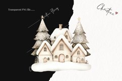 Nordic Winter Cottage | Beige Christmas PNG Product Image 2