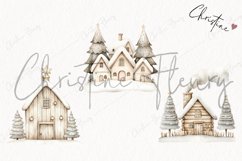 Nordic Winter Cottage | Beige Christmas PNG Product Image 3