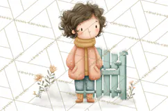 Hygge Nordic Winter Deer Rabbit Clip Art PNG Graphics Product Image 2