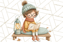 Hygge Nordic Winter Deer Rabbit Clip Art PNG Graphics Product Image 3