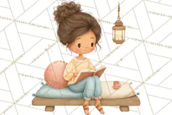 Hygge Nordic Winter Deer Rabbit Clip Art PNG Graphics Product Image 4