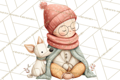 Hygge Nordic Winter Deer Rabbit Clip Art PNG Graphics Product Image 2