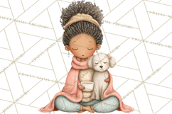 Hygge Nordic Winter Deer Rabbit Clip Art PNG Graphics Product Image 3