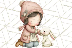 Hygge Nordic Winter Deer Rabbit Clip Art PNG Graphics Product Image 4