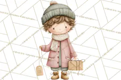 Hygge Nordic Winter Deer Rabbit Clip Art PNG Graphics Product Image 3