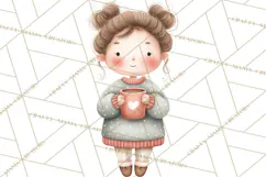 Hygge Nordic Winter Deer Rabbit Clip Art PNG Graphics Product Image 4