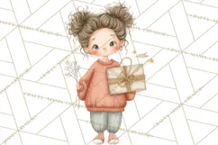 Hygge Nordic Winter Deer Rabbit Clip Art PNG Graphics Product Image 2