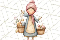 Hygge Nordic Winter Deer Rabbit Clip Art PNG Graphics Product Image 4