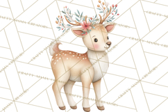Hygge Nordic Winter Deer Rabbit Clip Art PNG Graphics Product Image 3