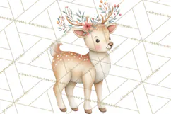Hygge Nordic Winter Deer Rabbit Clip Art PNG Graphics Product Image 3