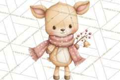 Hygge Nordic Winter Deer Rabbit Clip Art PNG Graphics Product Image 4