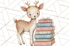 Hygge Nordic Winter Deer Rabbit Clip Art PNG Graphics Product Image 2