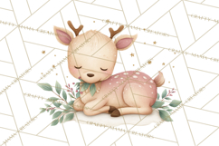 Hygge Nordic Winter Deer Rabbit Clip Art PNG Graphics Product Image 5