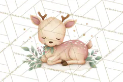 Hygge Nordic Winter Deer Rabbit Clip Art PNG Graphics Product Image 5