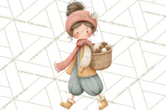 Hygge Nordic Winter Deer Rabbit Clip Art PNG Graphics Product Image 4