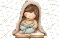 Hygge Nordic Winter Deer Rabbit Clip Art PNG Graphics Product Image 5